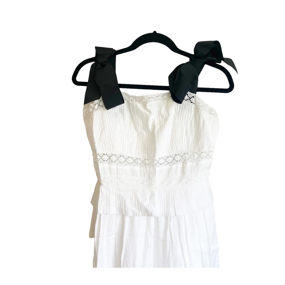 Ted Baker London Promis Eyelet Inset White Midi Dress Size 2 / US Size Small NWT - Picture 8 of 13